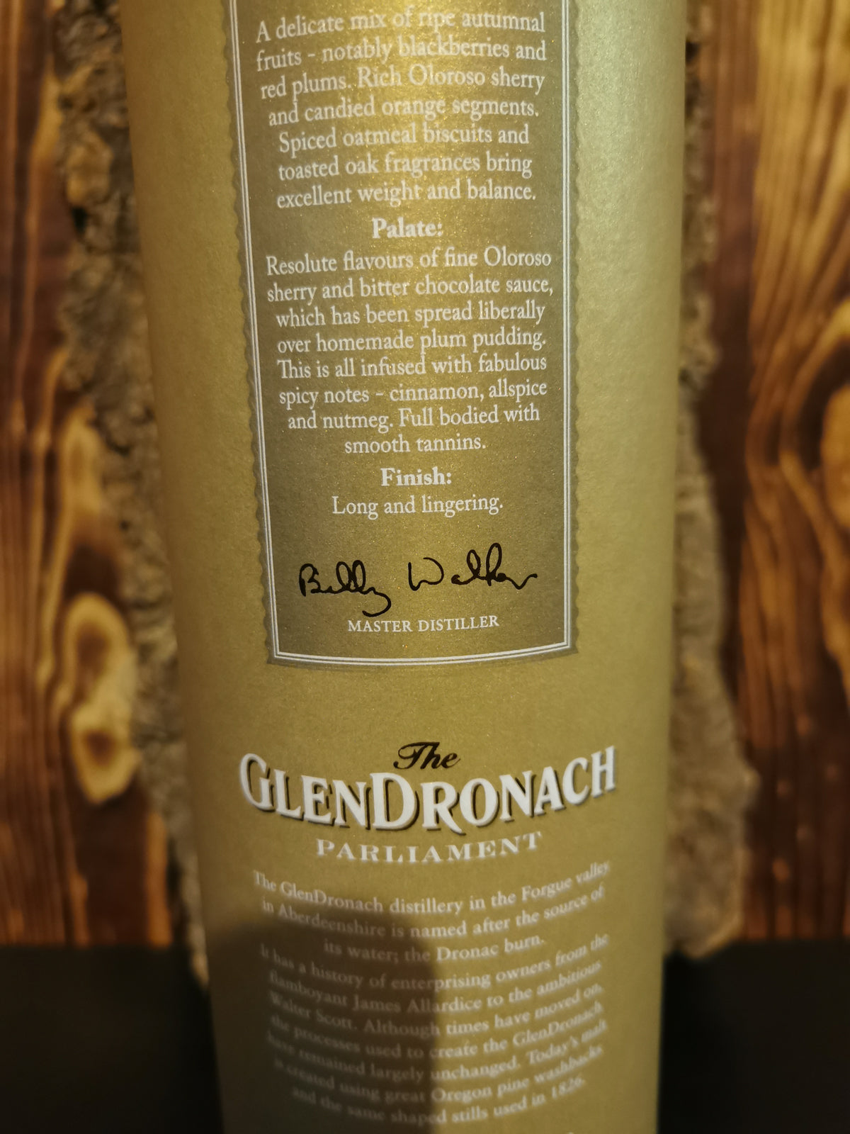 Glendronach 21 Parliament (Abfüllung von Billy Walker)